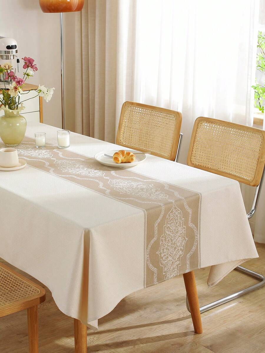 1 pieza Mantel de mesa a rayas minimalista, mantel rectangular impermeable para cocina, boda, mesa de café, adecuado para eventos de verano y otoño, disponible en múltiples tamaños