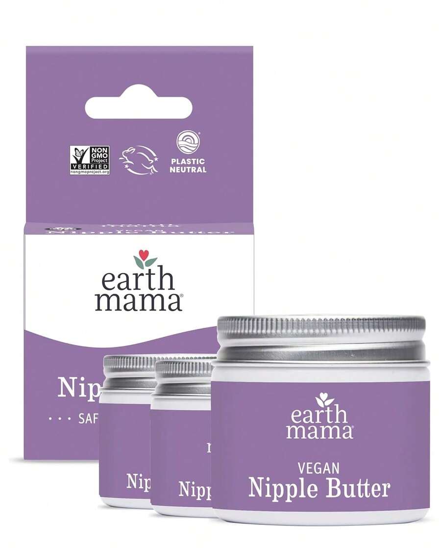 Earth Mama Vegan Nipple Butter | Cruelty-Free Breastfeeding Cream For Nursing Mamas | No Lanolin, 2-Ounce - 2 Ounce Pack of 1 - 查看 1