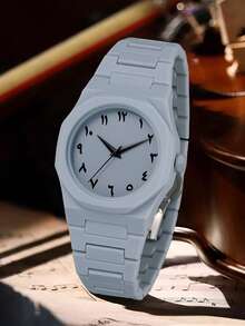 1 件男士时尚休闲个性化表盘石英表适合日常佩戴或节日礼物 - 均碼 - 查看 11