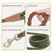 Slip-Resistant Dog Leash - Comfortable Handle, Durable Polyester Material, Adjustable Length, Available In Green, Red, Blue, Black | Suitable For Medium & Small Dogs | Fashionable Design, Sturdy & Durable Small Dog Leash - Multicolor - View 3