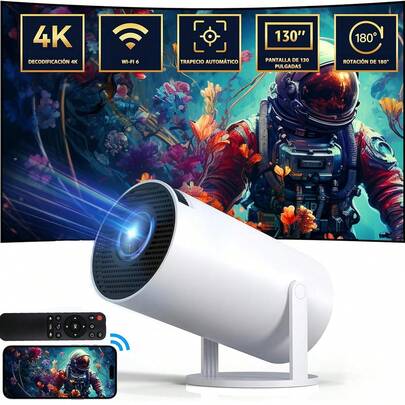 Proyector Android Mini Portatil Smart Tv 4k Hd Led 1080p 12000 Lm Proyector Profesional Baratos Con Wifi Y Bluetooth