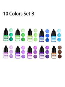 1 套/10 色/20 色蜡烛染料液体着色剂 DIY 珠宝制作蜡烛制作染料颜料
