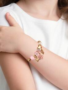 1pc/3pcs Girls' Shell, Pentagram, Flower, Starfish, Cherry Bracelet - Multicolor - View 2