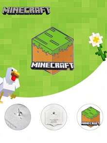 Microsoft Minecraft 我的世界苦力怕金属胸针珐琅徽章 1个 我的世界周边个性化创意徽章 时尚趣味收藏品 时尚别针饰品 可爱配饰别针 可用于外套、包包、布艺铅笔盒、连衣裙等 实用生日礼物 官方授权 - 綠色 - 查看 4
