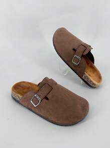 Men's Casual Slippers, Fashion Unisex Slip-On Slides, Non-Slip Durable Solid Color Indoor/Outdoor Men's Sandals, Soft Cork Footbed Comfortable For Outdoor, Office Wear, Spring/Summer Couple Style