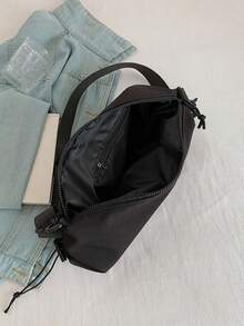 时尚彩色编织装饰轻质尼龙斜挎包