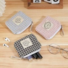 Women's Makeup Bag - Compact Handbag With Tassel Decor, Spacious Interior For Cosmetics, Cards, Cash, Korean Style Daily Organizer Bag - Gift For Women And Students, Fashion Cosmetic Pouch, Durable Design, Essential Accessory