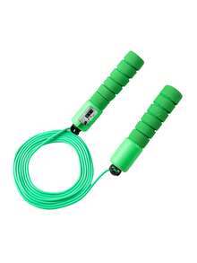 1 pezzo Corda per saltare anti-nodo con conteggio automatico, maniglie in schiuma con rotazione fluida, allenamento cardiovascolare per casa/palestra/fitness all'aperto