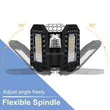 250W LED Deformable Garage Light E26/E27 UFO High Bay Lamp 3/4/5 Adjustable Panels Foldable Fan Blade AC100-277V Parking Lot Workshop Shed Hanging Lamps 220V/110V Indoor NO Flicker Eye Protection Ceiling Lights Bulb Bright Industrial Factory Shop Basements Commercial Lighting 40/60/80/100/120/150/180/200W Warm/Cool White 108/126/144/180/210/240/216/252/288leds