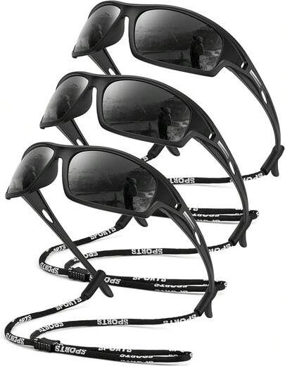 Polarized Men, Sport Glasses Fishing Running With Strap
