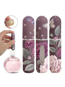1/4pcs Butterfly Flower Pattern Perfume Spray Bottle, Reusable Bottom Filled Perfume Bottle, Mini Cosmetics Bottle, Perfume, Pure Dew Packaging Tool, Multiple Colors To Choose From, Birthday Gift For Family And Friends, Holiday Gift, Portable Travel 5ml - Multicolor - View 10
