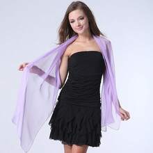 ™   Fashionable Soft Chiffon Scarfhalloween - Solid / Red - View 10