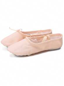 1 双舞蹈鞋、瑜伽鞋、男女通用芭蕾舞鞋、软底肉色芭蕾平底鞋