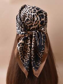 1 Stück Leoparden-Muster Modeschal Bandana, Bohemien Stil Stirnband/Haarband für Frauen, ideal um Ihr Aussehen für Kleid, Strand, Urlaub zu verbessern - Verschiedenfarbig - Übersicht 2