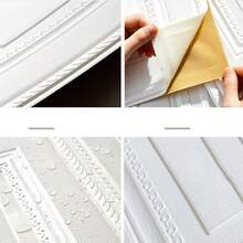 24pcs PVC Wall Panels, White Wallpanels Ceiling Tiles 20 X 20 Drop Ceiling Tiles, Hanging Decorative Tiles, High Grade PVC Wall Panels, Fire Rated, Light Weight, Prevent Breakage, 19.69*19.69inch - White - View 4