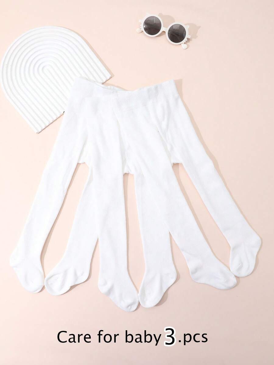 3双装女童纯色不透明紧身裤，百搭百搭打底裤，适合0-8岁宝宝，日常搭配