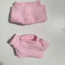 1 件（仅衣服）17CM 马卡龙糖娃娃罗纹袖口毛线帽 + 针织 T 恤，1 代/2 代娃娃服装 - 彩色 - 查看 7