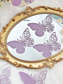 50 张 3D 蝴蝶座位卡、酒杯座位卡、蝴蝶婚礼场地名片、镂空蝴蝶座位卡、婚礼派对装饰、完美婚礼、毕业典礼、生日派对、返校季周年纪念 - 墙贴增强氛围 - 彩色 - 查看 7