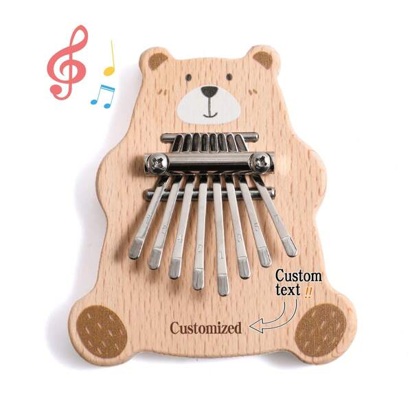 Despacho de tareas personalizado; Hecho de madera natural pura; Entrenamiento de habilidades motoras finas para bebés; Juguete de madera Montessori para el despertar musical