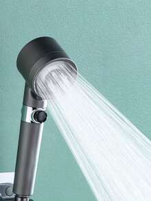1PC High Pressure Handheld Shower Head, 3 Spray Modes Water Saving Shower Sprayer, Easy Install Bathroom Shower Accessory - Grey - View 2