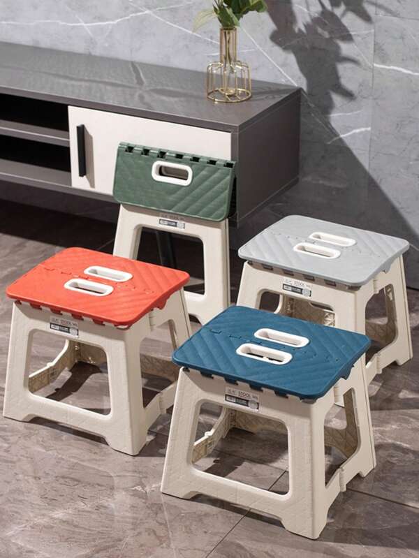 Tabouret pliant en plastique, chaise pliante de pique-nique et de camping extérieur, banc de pêche portable, pliable et facile à ranger