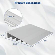 Threshold Ramps For Doorways, Door Threshold Ramp 1/2/3/4/5" Rise, Aluminum Entry Threshold Ramp For Wheelchair And Scooter, Weight Capacity 700 LB - Silver - View 6