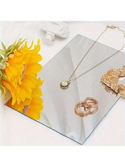 5 piezas de pegatinas de espejo acrílico autoadhesivas y flexibles, azulejos de espejo cuadrados recortables, pegatinas de espejo sin vidrio, espejo reflectante, adecuado para manualidades DIY, decoración de pared del hogar - Azulejos decorativos flexibles sin vidrio para decoración del hogar y de bodas, especialmente adecuados como decoraciones de centro de mesa. Decoración de habitación Espejo de pared Espejo para habitación Decoración del hogar Decoración del baño Decoración de la sala de estar