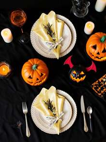 Decoración para la celebración del Día de Muertos, unicolor simple, absorbente y suave para la piel, para hotel, restaurante, hogar, fiesta, banquete, servilletas, decoración diaria - Multicolor - Ver 6