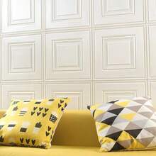 24pcs PVC Wall Panels, White Wallpanels Ceiling Tiles 20 X 20 Drop Ceiling Tiles, Hanging Decorative Tiles, High Grade PVC Wall Panels, Fire Rated, Light Weight, Prevent Breakage, 19.69*19.69inch - White - View 1