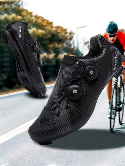 New Men's Professional Cycling Shoes; Printed Bicycle Shoes Sports Shoes, Comfortable And Breathable Men's Outdoor Bicycle Cycling Shoes Bicycle Speed Flat Sports Shoes; Cycling Shoes Gym Cycling Shoes Special Shoes