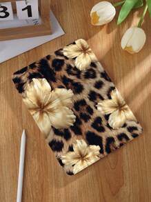 Kingsung Leopard Print Gold Lotus Flower Tablet Protective Case, Compatible With IPad 9.7/10.2/10.5/10.9/12.9/Pro 11 (10th Gen), Galaxy Tab S6 Lite 10.4 Inch, Kindle Paperwhite (12th Gen, 2024 Release), 2022 Kindle (11th Gen), Soft Shock-Proof, Smart Stand/Auto Wake/Sleep Function. Leopard Print Protective Case. - Multicolor - View 2