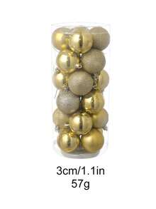 24 pezzi Palline di Natale 3cm/1,2 pollici, Decorazioni Natalizie, Palline di Natale, Babbo Natale, Pigne, Stella per Punta Albero di Natale e altre decorazioni da appendere all'albero di Natale, Decorazioni Natalizie per la casa, Regali di Natale, Decorazioni Natalizie