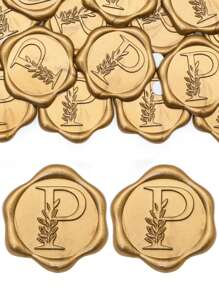 30/50pcs Letter Wax Seal Stickers, Gold Foil Self-Adhesive Wax Seal Stickers, Envelope Sealing Stickers, Gold Foil Stickers, Suitable For Thanksgiving Cards/Gift Wrapping/Wedding Engagement Party Invitations, Birthday Parties, Christmas And Other Occasions. - Bronze - View 36