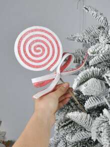 1/2PCS Christmas Simulation Candy Branch Flash Foam False Lollipop Cuttings Christmas Tree Decoration Home Vase Festival Party Decoration Home Decor Christmas Decorations Room Decor Winter