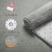 Sour Lemon Carpet Living Room 200x300, Washable Carpet Children's Room Girl Boy Carpet Bedroom Gray Carpet Carpets Area Short Pile Fluffy Anti-Slip Mat Children's Room Carpets - Màu Xám nhạt - Xem 2