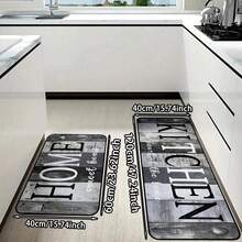 Bộ 1/2/3 thảm trải sàn nhà bếp phong cách mộc mạc: Thảm nhà bếp gia đình, thảm nhà bếp vân gỗ xám kiểu retro, thảm nhà bếp ấm cúng, trang trí nhà bếp đa năng phong cách mộc mạc, được làm từ vải nhung pha lê không dính, chống trơn trượt, mềm mại, thoải mái và dễ lau chùi, thích hợp làm thảm trải sàn phòng ngủ, phòng khách, phòng ăn, nhà bếp và phòng tắm. - Nhiều màu - Xem 16