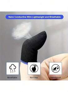 10 pièces/20 pièces Manches de doigt de jeu respirantes anti-transpiration, confortables et précises, améliorent l'expérience de jeu, élastiques/résistantes aux odeurs/bonne conductivité