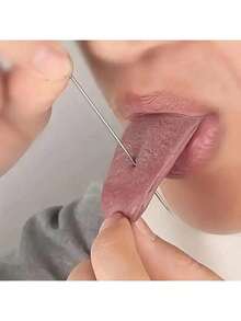 1pc/3pcs Silicone Fake Tongue Prank Prop - Perfect For Halloween And Party Pranks, Battery-Free, Christmas Gift