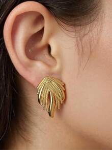 18pcs/Set Fashionable Earrings, Random Design, Unique Vintage Layered Hoops, Embedded With Shiny Mixed Elements, Made Of 304 Stainless Steel, Decorated With Shell/Starfish/Flowers, Suitable For Daily Wear And Party Accessories. [Dongguan Jewelry] Quirky Earring Set, Black Santa Claus Earrings, Floral Earrings - Gold - View 4