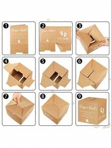 42 件/21 件 - 带盒尿布抽奖券，用于婴儿洗礼游戏邀请函，尿布抽奖卡，用于揭示婴儿洗礼派对装饰桌面中心装饰（棕色）