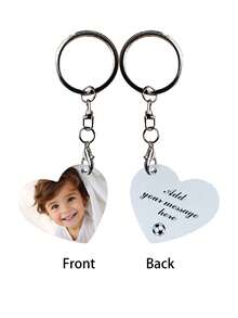 1pc Customized Metal Keychain, Heat Transfer Printed Photo & Text Double-Sided Round Metal Keychain, Graduation/Anniversary Gift Suitable For Mom, Dad, Family, Friends, Classmates, Roommates, Best For Holidays,Trinkets - Multicolor - View 16