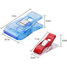 ALQD CampTek Pack Of Sewing Clips With Tin,Sewing Notions Sewing Quilting Supplies, Crafting Tools Accessories,Paper Work,Assorted(80 Small+20 Middle Plastic Clips) - 80 Samll + 20 Middle Clips With Tin Box - View 5