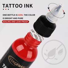 yikexuanli 60/120ml Black Tattoo Ink, High Quality, Deep Black, Long-Lasting And Rich Pigment, Suitable For Lining And Shading, Ideal For Professional Tattoo Artists, Professional Body Art Supplies - Multicolor - View 5