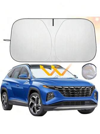 140*70cm Car Windshield Sunshade - Foldable Sunshield For Car Front Windshield, UV Protection Rear Window Sunshade For SUV Truck, Heat Insulation