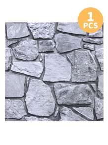 1pc/10pcs 3D Faux Stone Peel And Stick Wall Panels, 3D Wall Stickers For Living Room, Wall Tiles Self Adhesive Backsplash For Kitchen, Bathroom, Farmhouse Decor