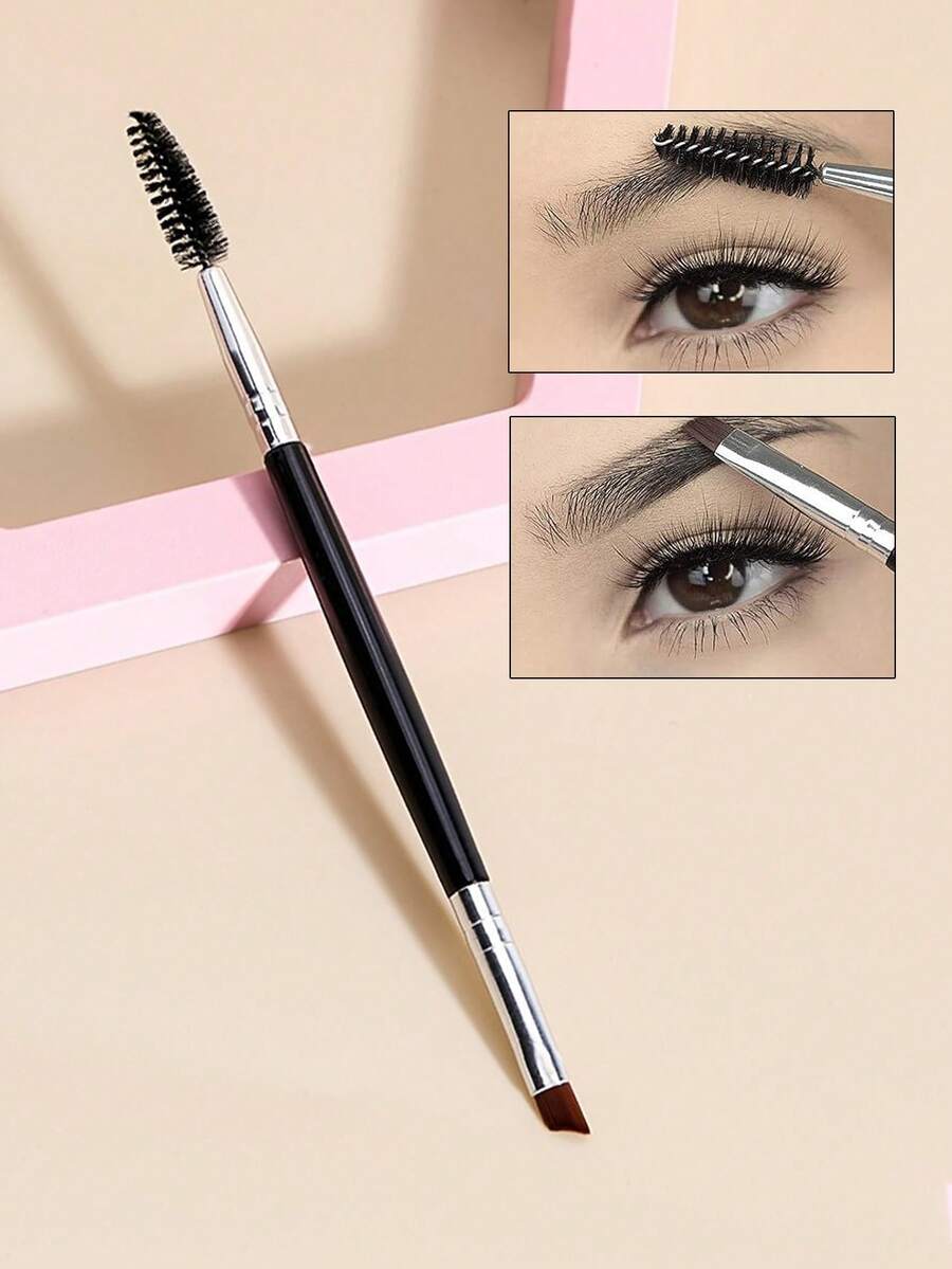 1/3 pezzi Pennello per sopracciglia, Pennello per ciglie, Doppia testina, Pennello professionale per sopracciglia angolato doppio e pettine per ciglie, Pennello per eyeliner, Bacchette per mascara, Accessori per il trucco per estensioni di ciglie e sopracciglia, Strumenti per il trucco per un facile trasporto, Trucco, Economico, Decorazione della stanza, Toeletta, Viaggio, Camera da letto, Accessori per il trucco