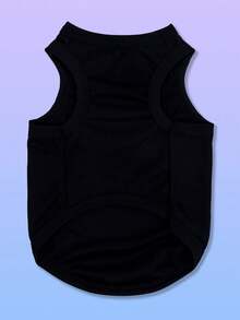 LUCKIE LABO 1pc Trouble Maker Pattern Print Anti-Flea, Reduce Shedding, Insulating & Breathable Vest For Cats & Dogs, Indoor & Outdoor Use - Black - View 8