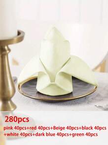 6/12/280pcs Minimalist Solid Color Cloth Napkins, Washable And Reusable For Restaurant, Party, Banquet, Dining Table