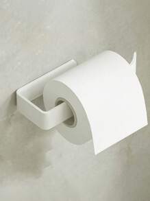 1pc Non-Perforated Toilet Paper Holder Can Be Used In Kitchen, Bathroom, Made Of Plastic Black Paper Towel Storage Hanger Bathroom Decor Fall Decor