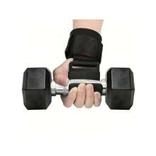 1pc Gym Fitness Weightlifting Wrist Wrap Strap Lifting Wrist Support Gloves - Black - View 2